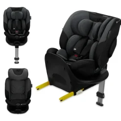 KINDERKRAFT Sillas Con Isofix De 40 A 150 Cm (0 A 12 Años)-I-Fix Isize 360 40-150cm c/ pata Black + Regalo