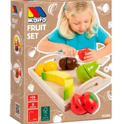 MOLTO Juegos De Madera|Juegos Y Juguetes De Imitación-Juego Bandeja Frutas de Madera