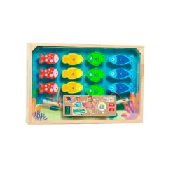 MOLTO Juegos De Madera|Primera Infancia Y Preescolar-Juego Pesca Magnético Madera 12 piezas