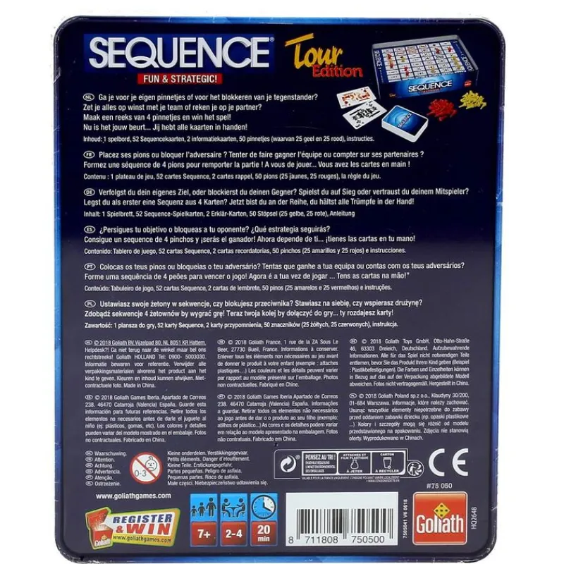 Juego Sequence Caja Metálica Viaje*GOLIATH