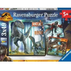 RAVENSBURGER Puzzles Y Construcciones-Jurassic World Puzzle 3x49 Piezas