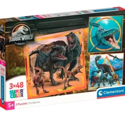 Jurassic World Puzzle 3x48 Piezas*CLEMENTONI