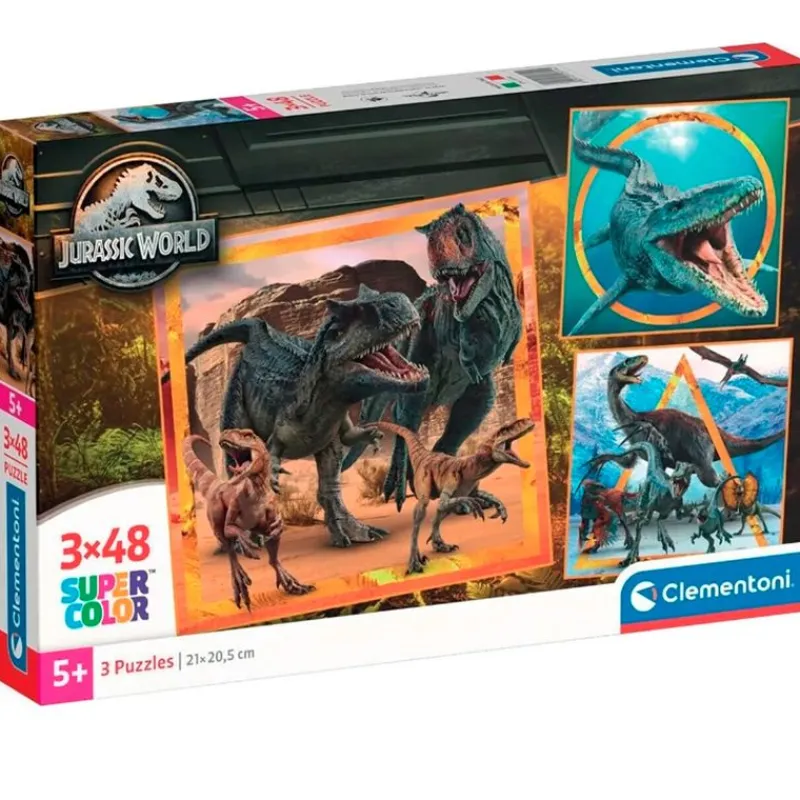 Jurassic World Puzzle 3x48 Piezas*CLEMENTONI