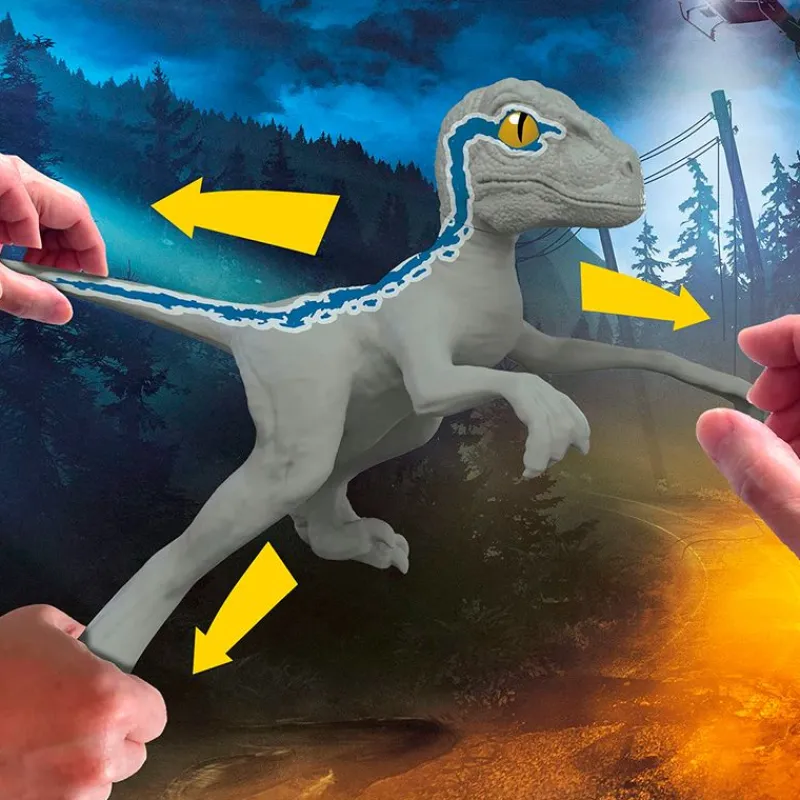 Jurassic World Stretch Raptor Blue*FAMOSA Best