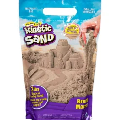 SPIN MASTER Manualidades-Kinetic Sand Arena Mágica Marrón Bolsa 907 Gramos