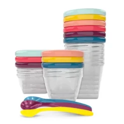 BABYMOOV Vajillas Infantiles-Kit bols+ 3 cucharas multicolor