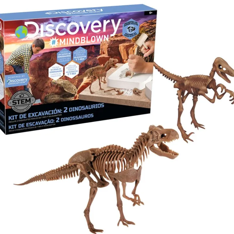 LÚDILO Juegos De Construcción-Kit De Excavación: Dos Dinosaurios