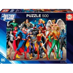 EDUCA Puzzles Y Construcciones-La Liga de la Justicia Puzzle 500 Piezas