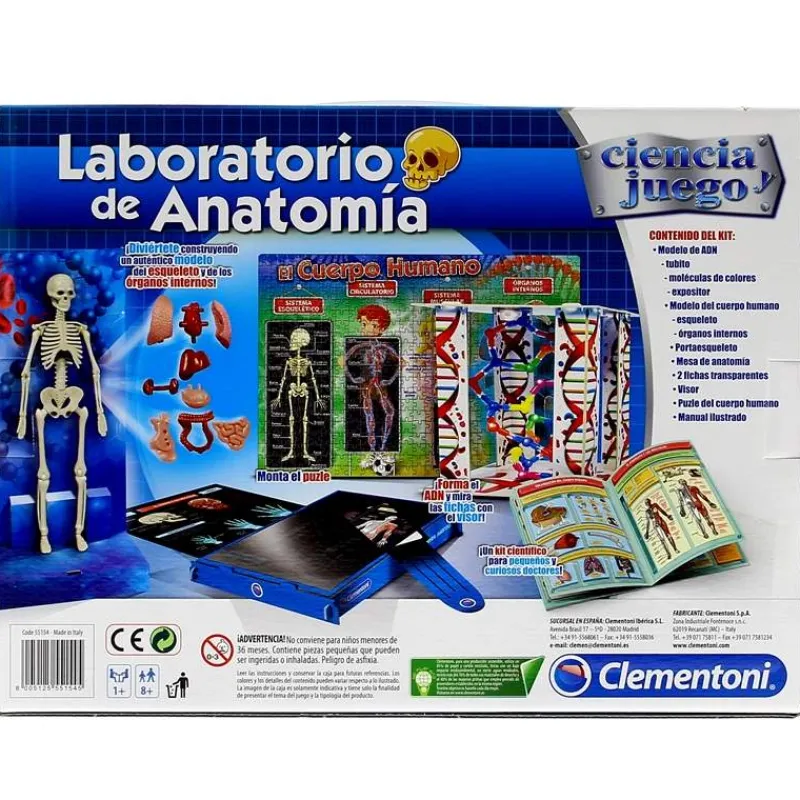 CLEMENTONI Juegos Y Juguetes Educativos-Laboratorio de Anatomía