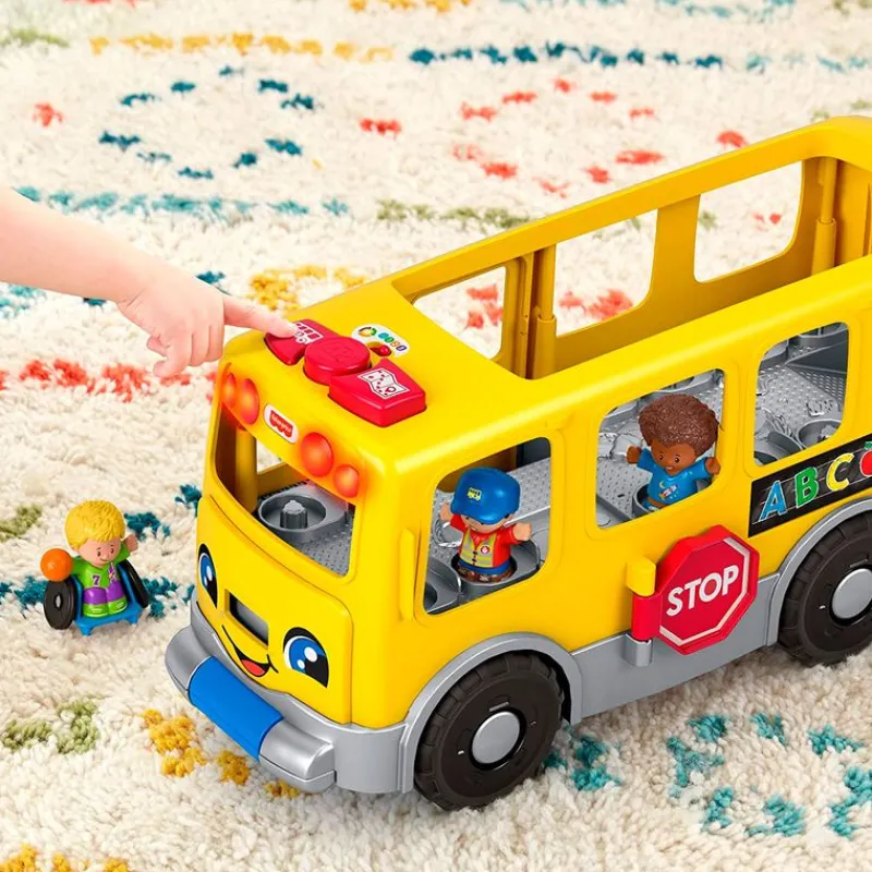 FISHER PRICE Primera Infancia Y Preescolar|Vehículos, Trenes Y Parkings-Little People Autobús Escolar Amarillo Grande