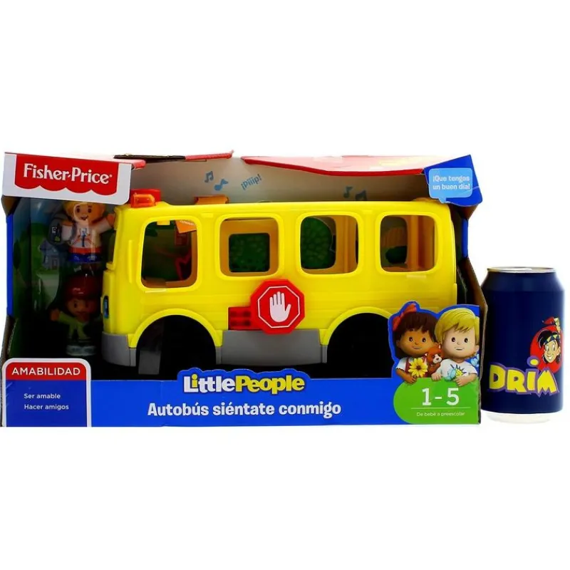 FISHER PRICE Primera Infancia Y Preescolar|Vehículos, Trenes Y Parkings-Little People Autobús Siéntate Conmigo.