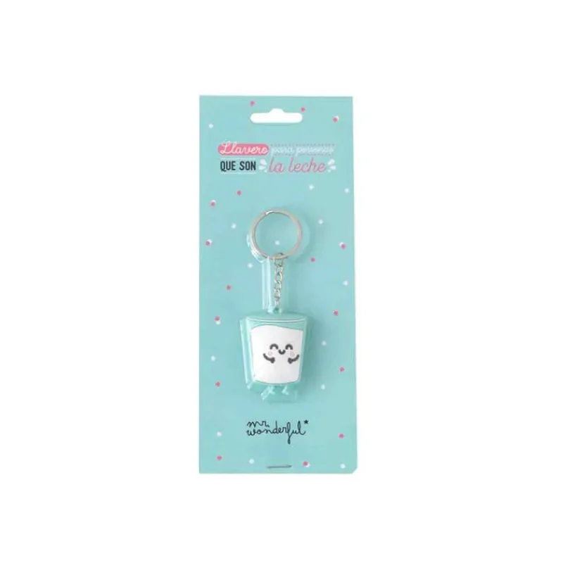 MR WONDERFUL Ropa Y Complementos-Llavero 3D Vaso de Leche