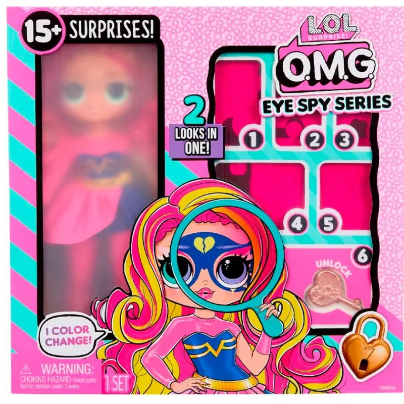 MGA Muñecas-L.O.L. Surprise! OMG Eye Spy Series Muñeca Superheroína