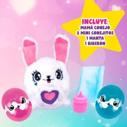 BIZAK Muñecas-Mamá Conejo y Sus Mini Bebés Sorpresa