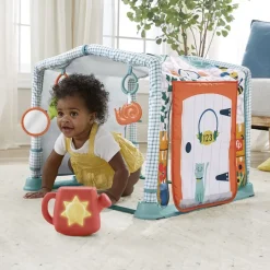 FISHER PRICE Mantas Y Gimnasios De Actividades|Primera Infancia Y Preescolar-Manta de actividades Casita de Campo 2 en 1