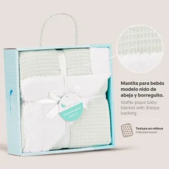 Manta para bebé Borreguito Menta*INTERBABY Best