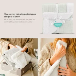 Manta para bebé Borreguito Menta*INTERBABY Best