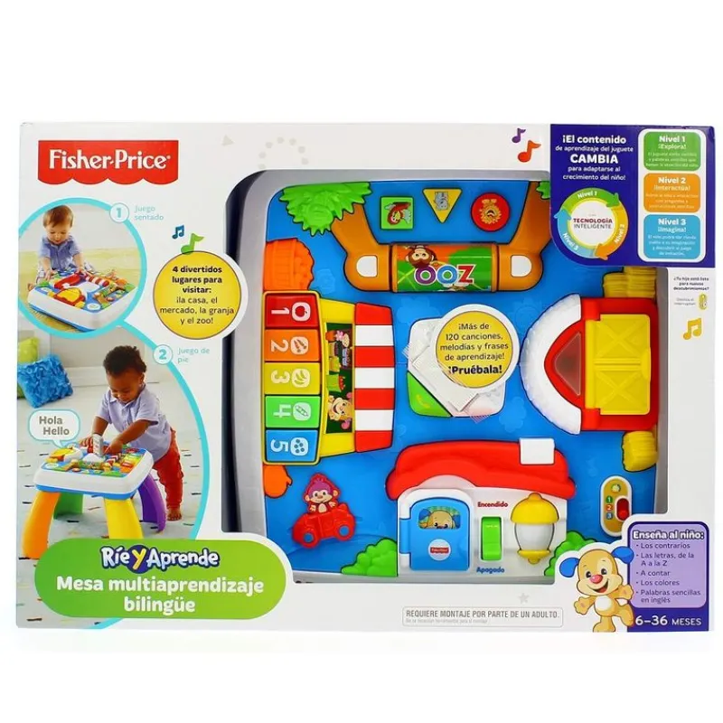 FISHER PRICE Primera Infancia Y Preescolar-Mesa Multiaprendizaje Bilingüe