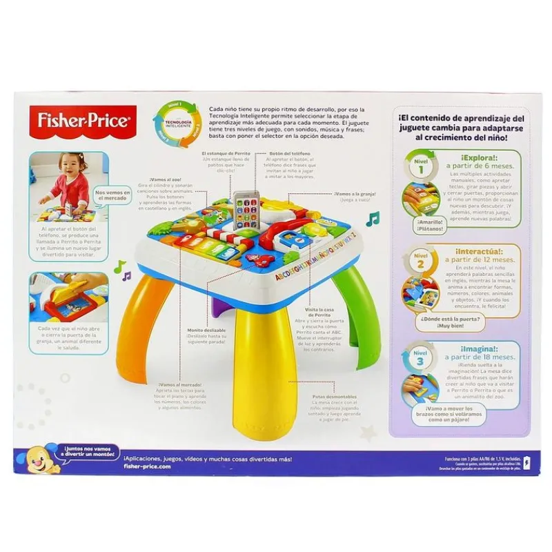 FISHER PRICE Primera Infancia Y Preescolar-Mesa Multiaprendizaje Bilingüe