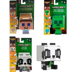 MATTEL Figuras Videojuegos|Figuras Y Figuras De Acción-Minecraft Flippin Figs Figura Surtida