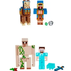 MATTEL Figuras Videojuegos|Figuras Y Figuras De Acción-Minecraft Pack 2 Figuras Surtidas
