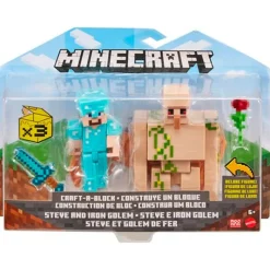 MATTEL Figuras Videojuegos|Figuras Y Figuras De Acción-Minecraft Pack 2 Figuras Surtidas