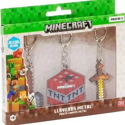 BIZAK Otros Merchandising|Figuras Y Figuras De Acción-Minecraft Pack Llaveros Arma Surtido