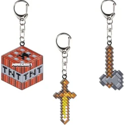 BIZAK Otros Merchandising|Figuras Y Figuras De Acción-Minecraft Pack Llaveros Arma Surtido