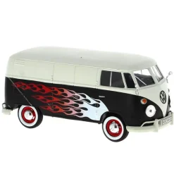Miniatura Volkswagen Van Blanca Llamas 1:24*MOTOR MAX Discount