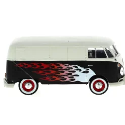 Miniatura Volkswagen Van Blanca Llamas 1:24*MOTOR MAX Discount