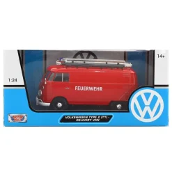MOTOR MAX Coches Escala 1:24-Miniatura Volkswagen Van FEUERWEHR 1:24