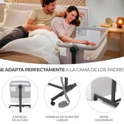 KINDERKRAFT Minicunas-Minicuna colecho Neste Up2 Grey