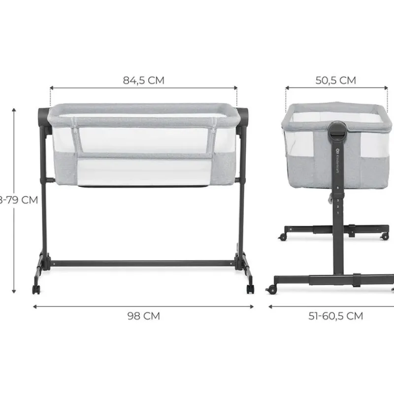 KINDERKRAFT Minicunas-Minicuna colecho Neste Up2 Grey
