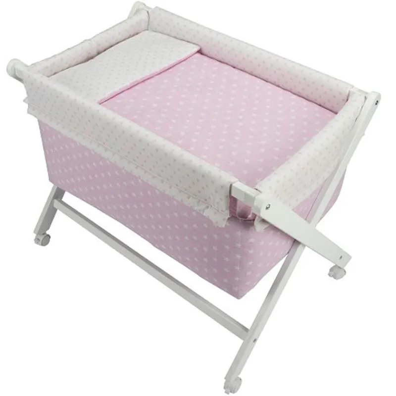 INTERBABY Minicunas-Minicuna Tijera Estrellas Rosa