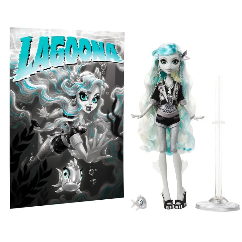 MATTEL Monster High Colección|Muñecas-Monster High Reel Drama Muñeca Lagoona