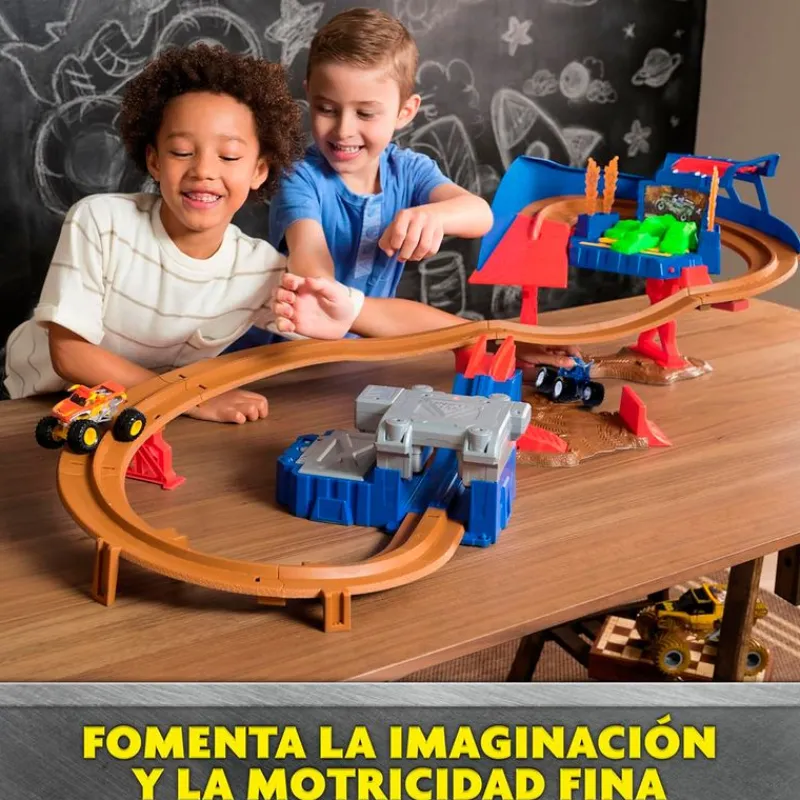 SPIN MASTER Vehículos, Trenes Y Parkings-Monster Jam Supercharge Speedway Pista Vehículos