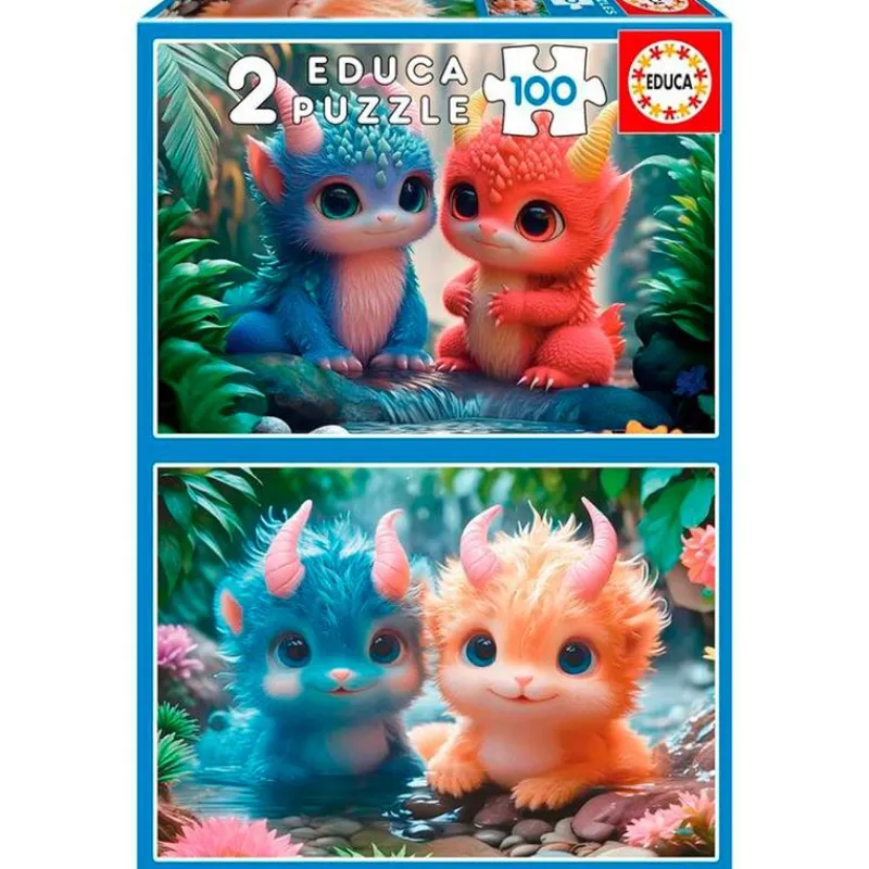 Monstruos Adorables Puzzle 2x100 Piezas*EDUCA Online