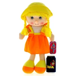 DRIM DISCOUNT Primera Infancia Y Preescolar-Muñeca de Trapo Amarilla 50 cm