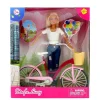 DRIM DISCOUNT Muñecas-Muñeca Fashion Blanca con Bicicleta