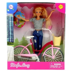 DRIM DISCOUNT Muñecas-Muñeca Fashion con Bicicleta Surtida