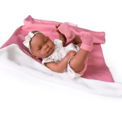 MUÑECAS ANTONIO JUAN Muñecas-Muñeca Recién Nacida Mulata con Mantita