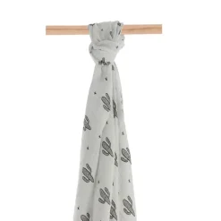 PIRULOS Ropa De Cuna-Muselina Bambú 120x120 cm Cactus Gris