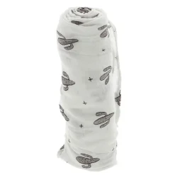 PIRULOS Ropa De Cuna-Muselina Bambú 120x120 cm Cactus Gris
