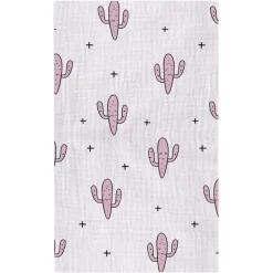 Muselina Bambú 120x120 cm Cactus Rosa*PIRULOS Outlet