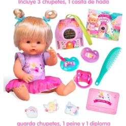 FAMOSA Muñecas-Nenuco Chupetes de Hadas Muñeca Bebé