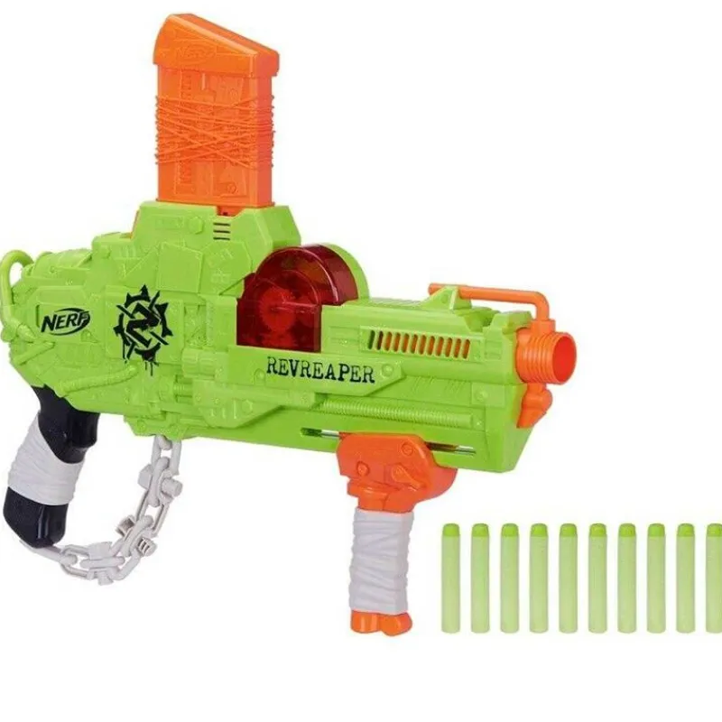 Nerf Zombie Lanzador Strike RevReaper*HASBRO Outlet