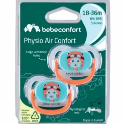 BEBE CONFORT Chupetes Y Dentición-Pack 2 chupetes Azul/Naranja 0-6M