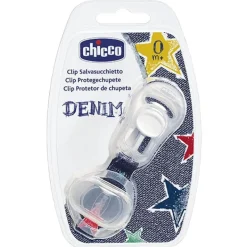 Pack 2 chupetes con clip Denim +12 m*CHICCO New