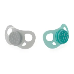 Pack 2 Chupetes de Silicona 0-6 M Turquesa/ Gris*TWISTSHAKE Online