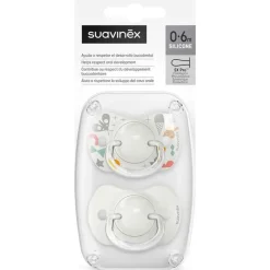 SUAVINEX Chupetes Y Dentición-Pack 2 chupetes 0-6M Walk Gris